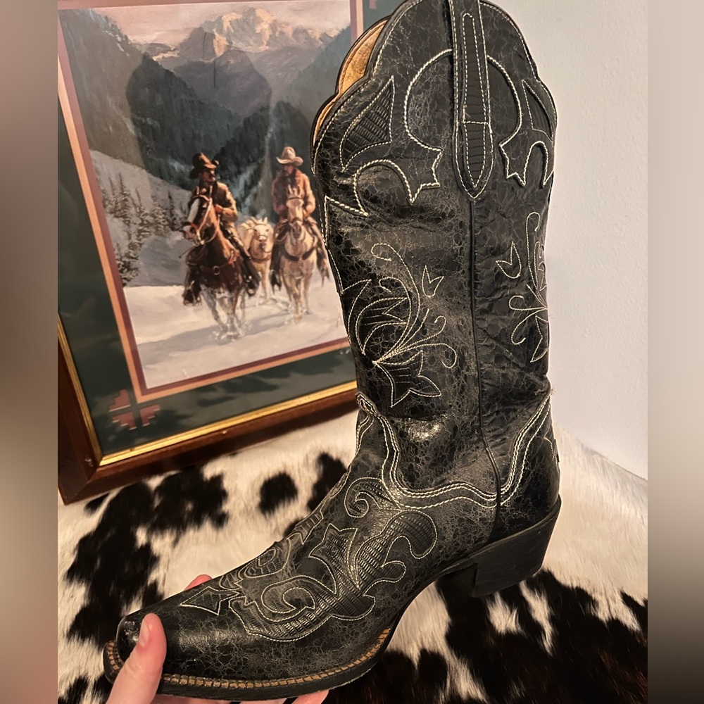 J.B. Dillon Black Cowgirl Boots